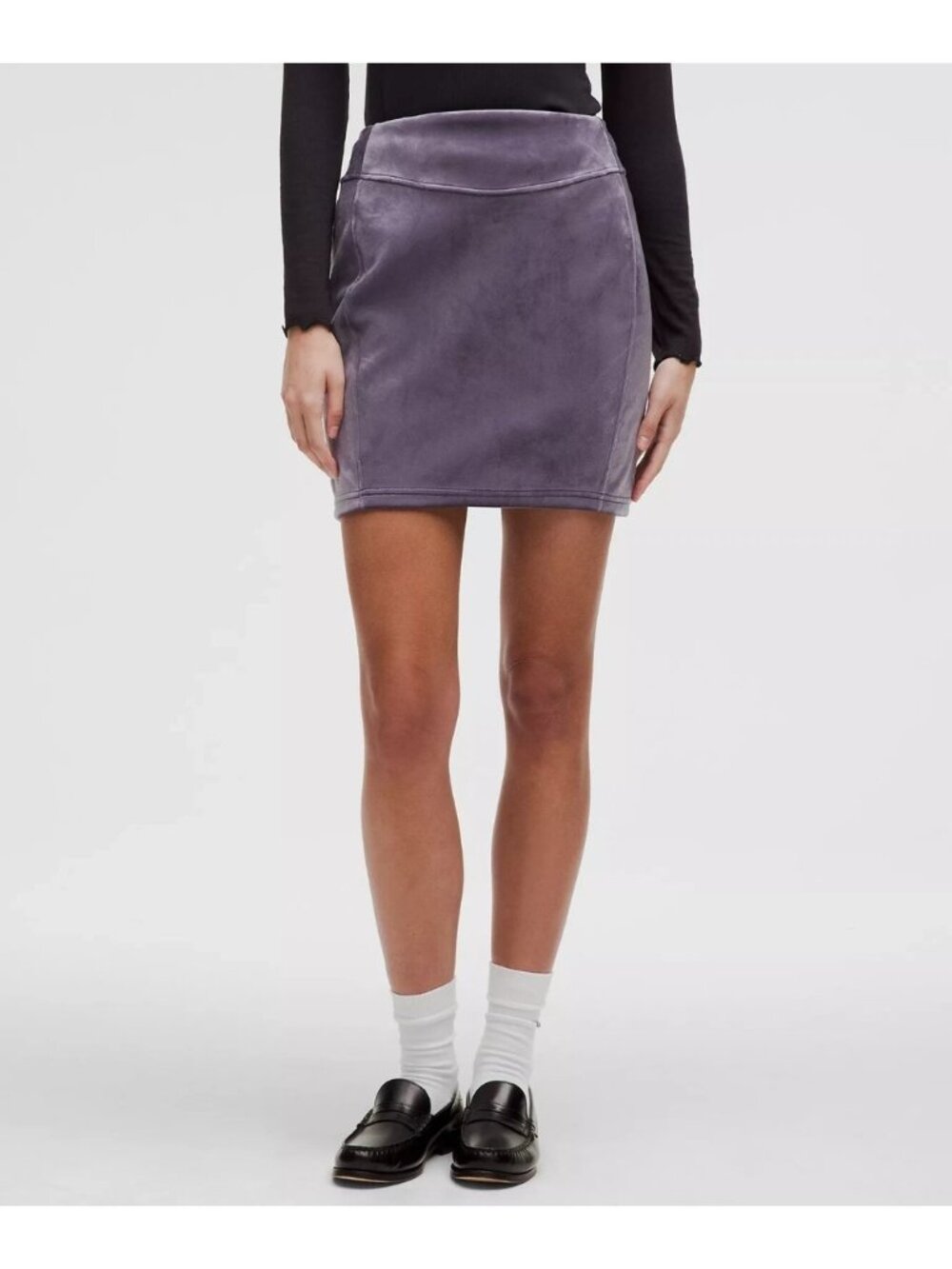 Lululemon Light Purple Soft Velvet Scuba Knit Mini Skirt